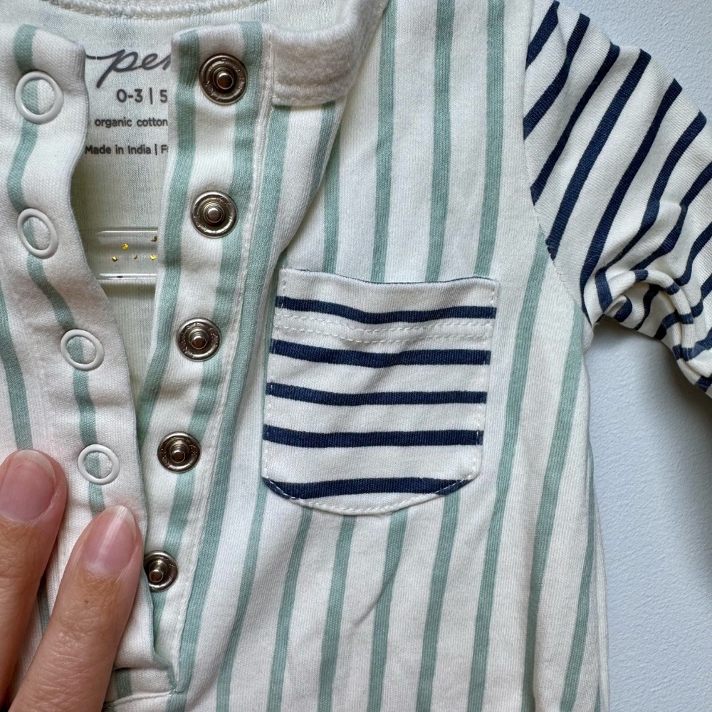 Pehr Striped Onsie 0-3 months (new without tags)
